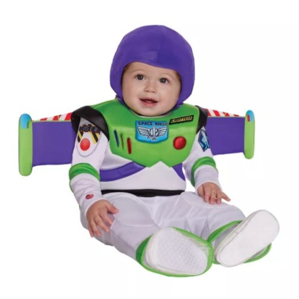 Disney Buzz Lightyear Infant Costume in White, Green, Purple